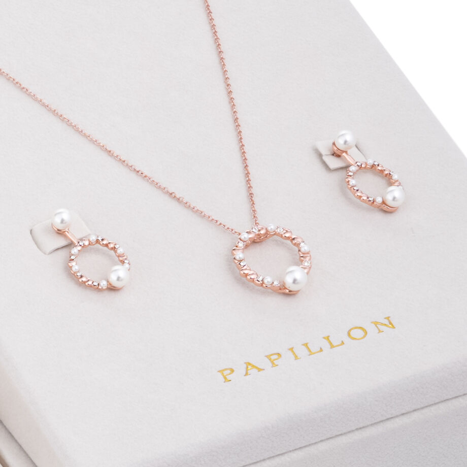 Papillon Accessories Gift Set Rose Gold 6 Pieces