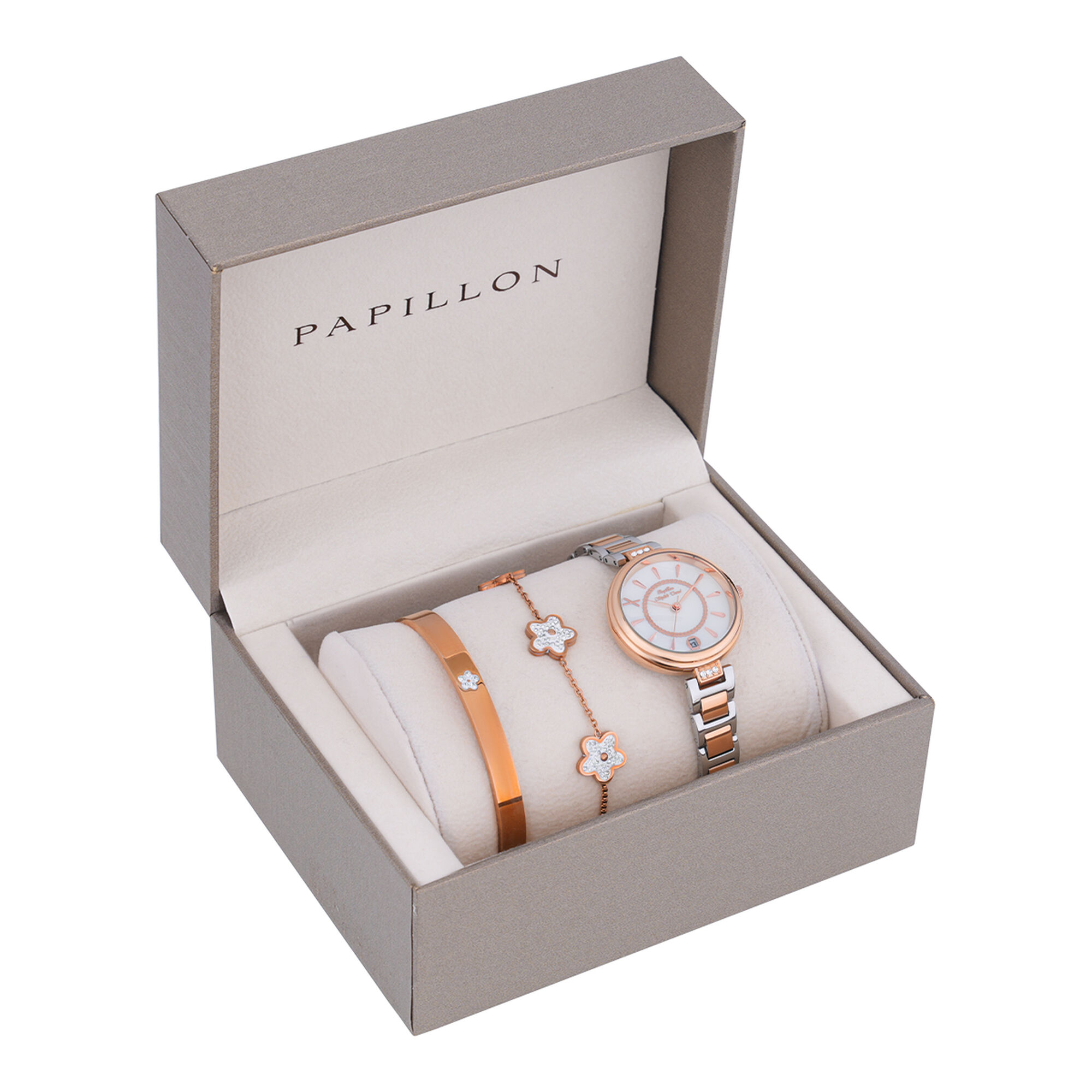 Bracelet set with Papillon watch HK6 (1861L-B) RGW