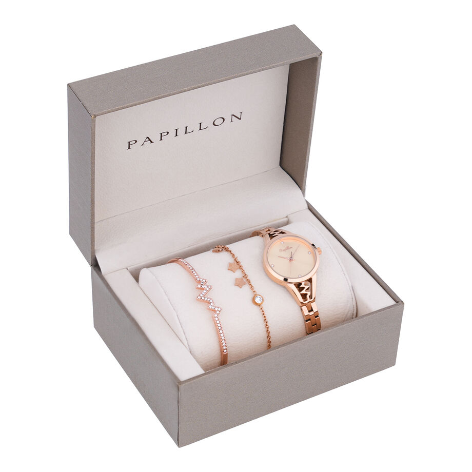 Papillon Accessories Gift Set Rose Gold 3 Pieces