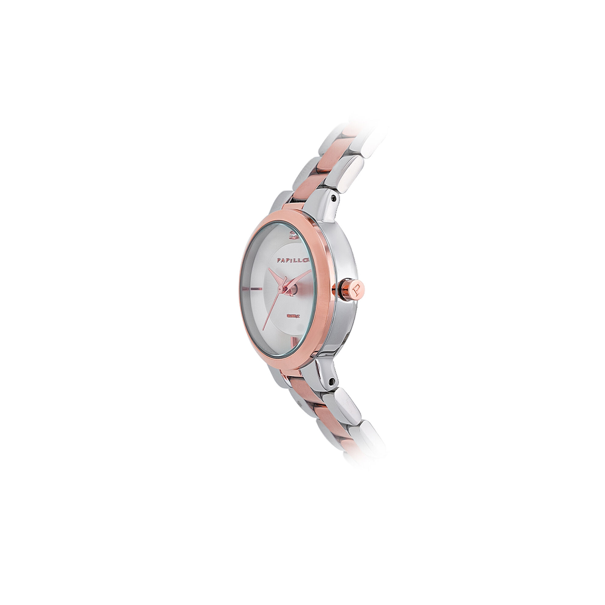 Steel PAPILLON Watch Silver & Rose Gold