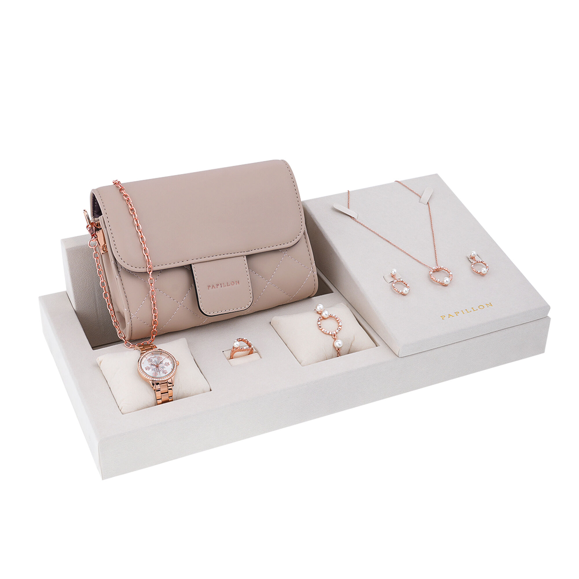 Papillon Accessories Gift Set Rose Gold 6 Pieces