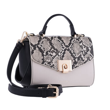 Snake-pattern and beige bow bag NOR-202211B_S